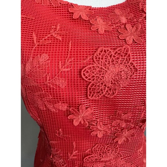 Romeo Juliet Couture Coral Lace Overlay Sleeveless Dress Medium Womens NWT Core - Picture 11 of 16